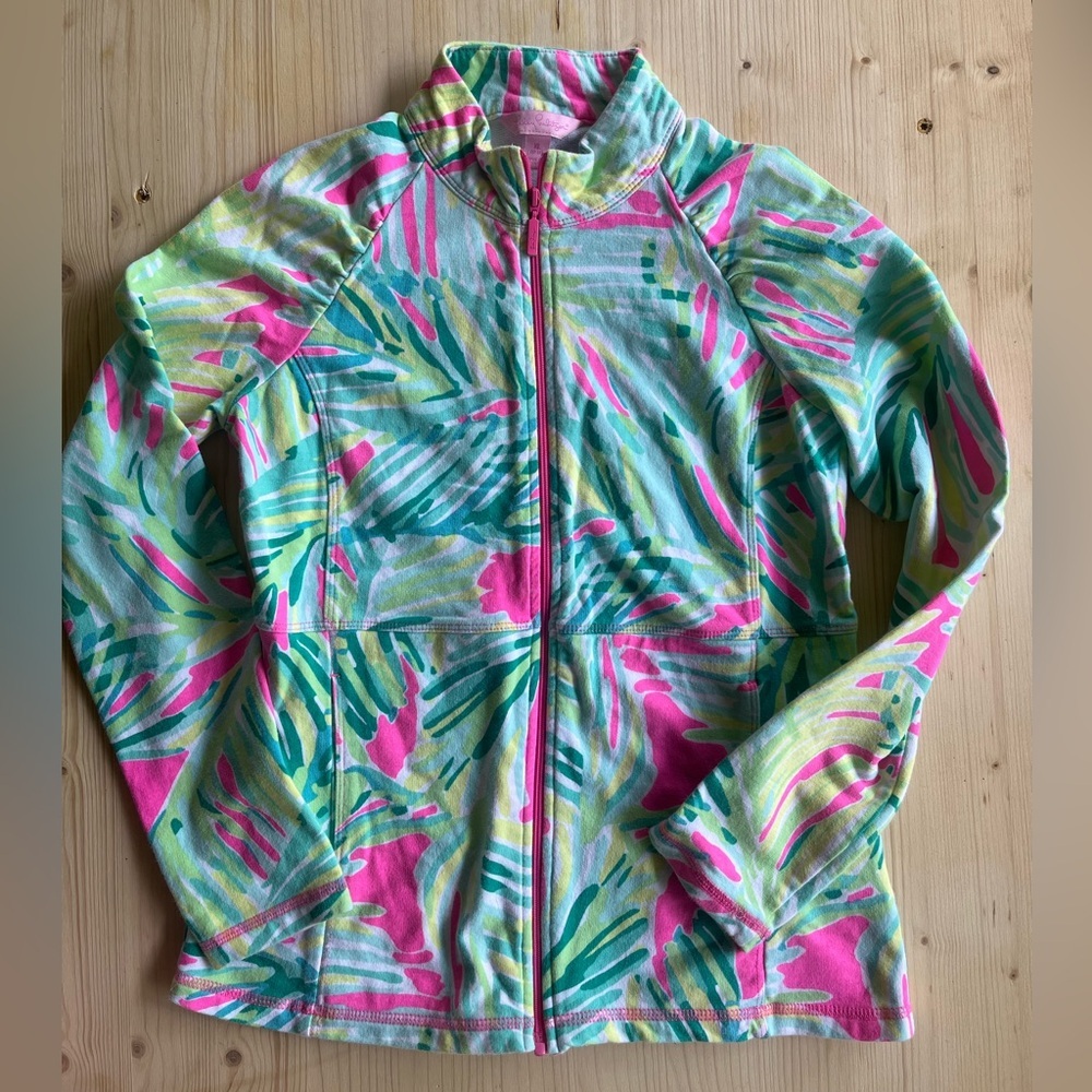 Lilly Pulitzer Tropical Print Zip-Up Jacket